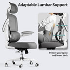 tralt office chair ergonomic desk chair with lumbar showing dimensions
