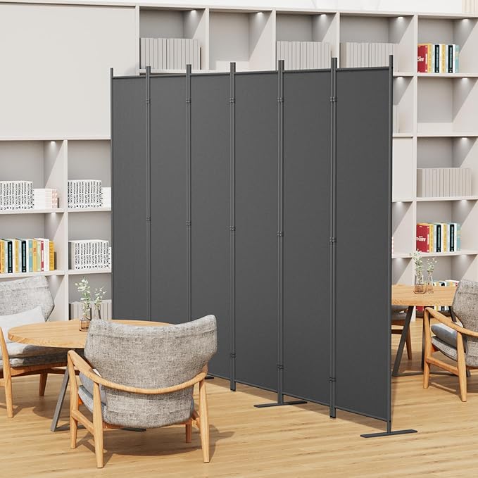 Helios&Hestia 6-Panel 6 ft Tall Indoor Folding Room Divider, Portable Privacy - Image 7