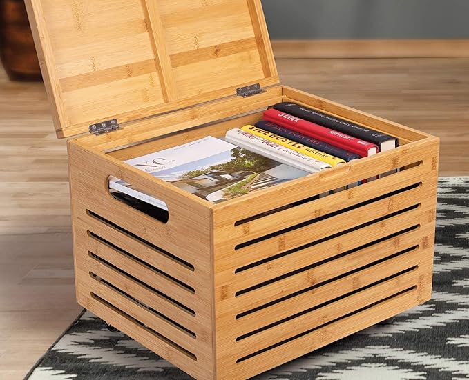 BIRDROCK HOME Rolling File Storage Organizer Box - Image 8