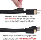 QCSIW 1/2" x 10ft Black/White Cable Sleeve - Image 2