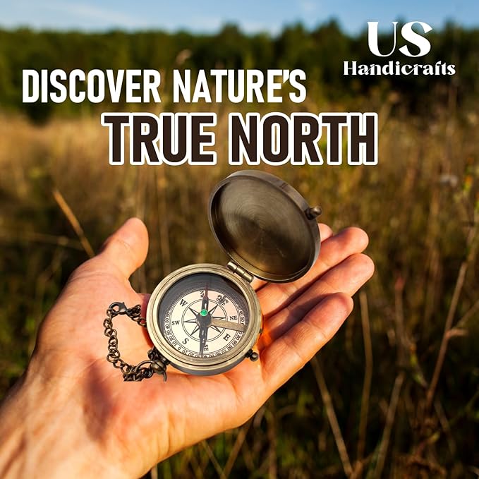 US HANDICRAFTS Brass Compass - Image 6