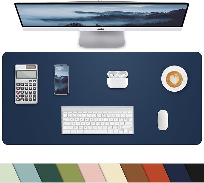 Non-Slip Desk mat, PULeather Desk Pad Protector, Office Desk Mat, Large Mouse by cebowa