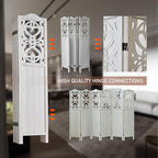 ALeesing 6 Panel Room Divider Fully Assembled, Carved Room Dividers and Folding - Image 8