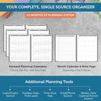 Planner Pad Spiral Bound 3-Tier Funnel Down 12 Month Organizer, October 2025 – - Image 4