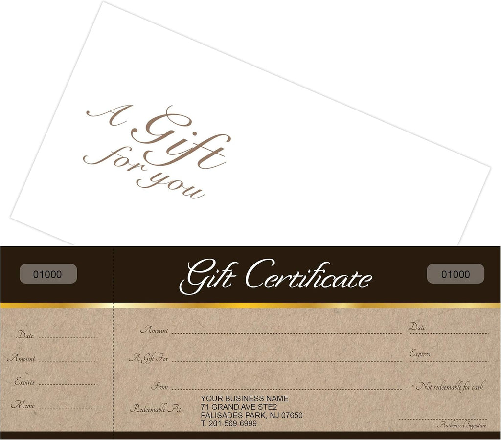IMPACTONLINEPRINTING Custom Gift Certificates Cards
