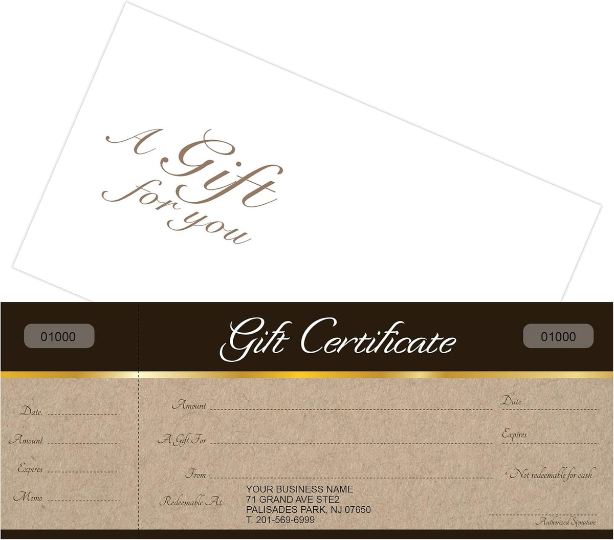 IMPACTONLINEPRINTING Custom Gift Certificates Cards