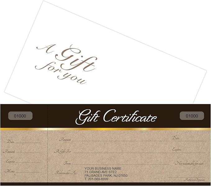 IMPACTONLINEPRINTING Custom Gift Certificates Cards by Impactonlineprinting