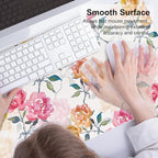 QIYI Floral Mouse Pad, Watercolor Flowers Desk Mat - Image 4