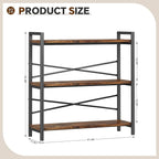 Book Shelf, 3 Tier Bookshelf 31.49" Width, Book Shelf Storage and Organization - Image 3