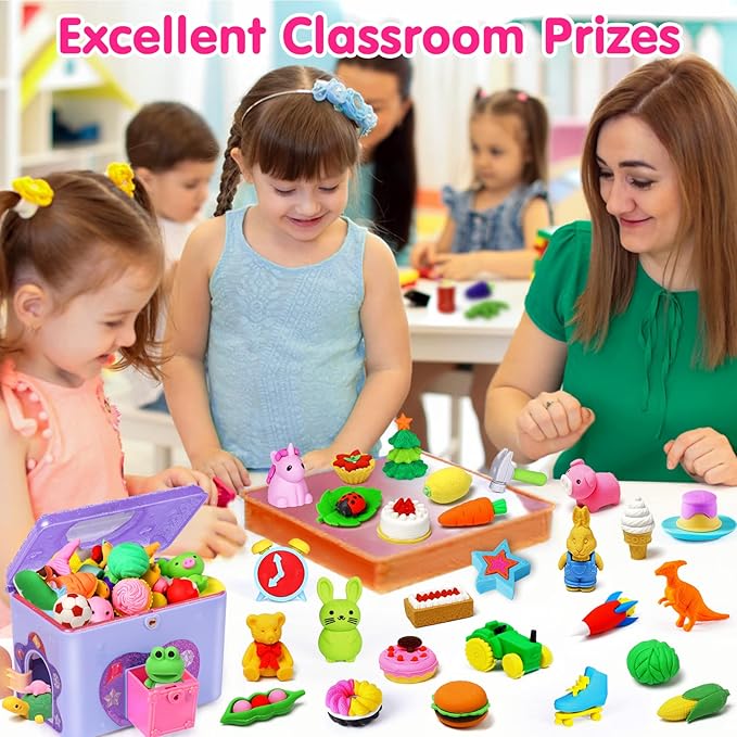 Arscniek 140 Pack Animal Erasers - Image 4
