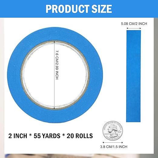 EFOK Blue Painters Tape 2 Inch Bulk - Image 7