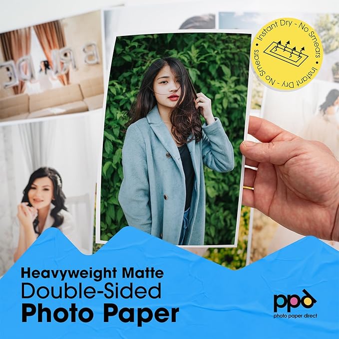 PPD 50 Sheets Inkjet Matte Double Sided Heavyweight Photo Quality Paper LTR 8.5 - Image 3