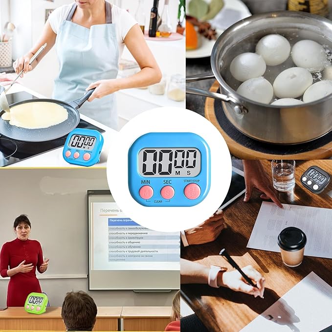 48 Pcs Digital Kitchen Timer Bulk, Small Magnetic Backing Stand Timer, Large - Image 7