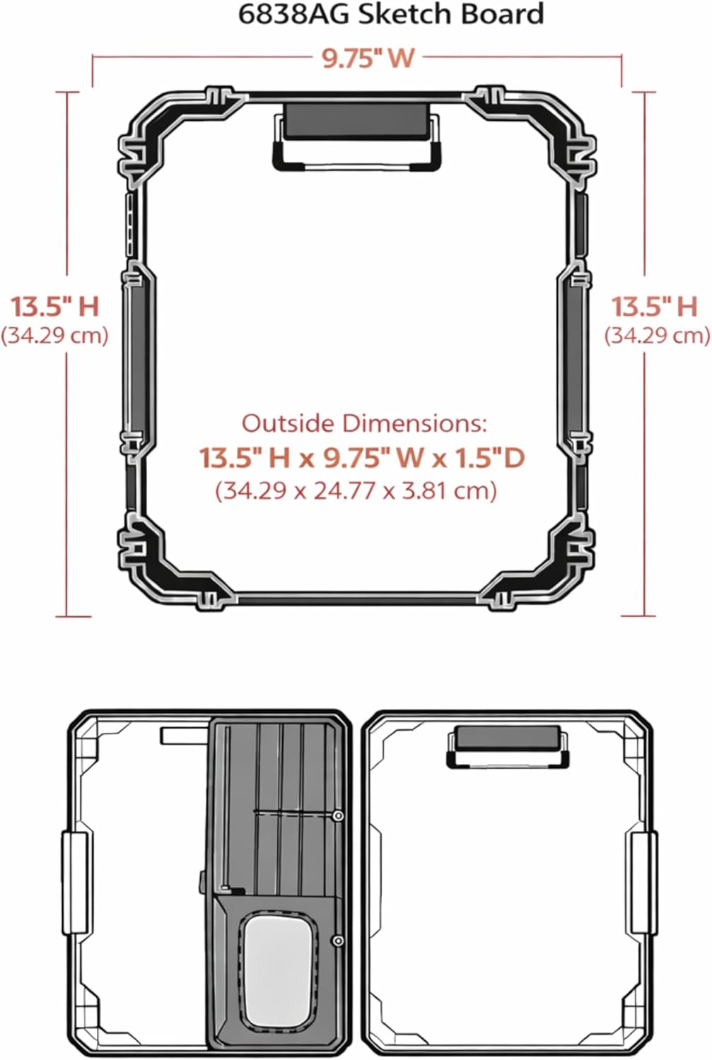 artbin sketch board with internal craft storage, drawing shown in use