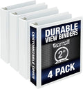 Samsill Durable 2 Inch Binder, Made in the USA, Round Ring Customizable Clear by Samsill