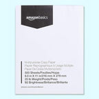Amazon Basics Multipurpose Copy Printer Paper, 8.5 x 11 Inches, 20 lb, 1 Ream by AmazonBasics
