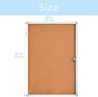 Cork Bulletin Board 24x36 inch Lockable Cork Noticeboard Enclosed Wall-Mounted - Image 2