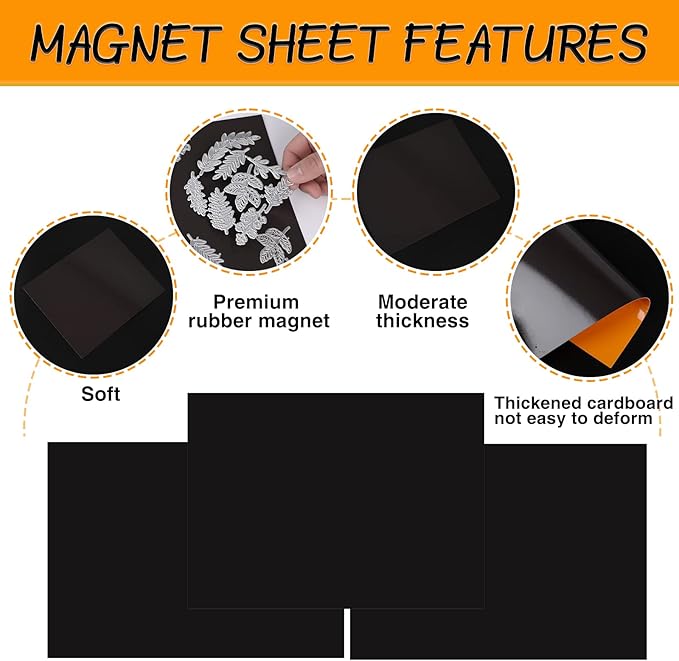 80 PCS Stamp and Die Storage Bag and Rubber Magnetic Sheets, Die Storage Set - Image 5