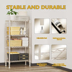 M MZG 1000 lbs 4-Shelf Standing Storage Shelves Heavy Duty Metal Shelving Unit - Image 7