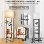 RUNTOP Plus Floor Lamp with Shelves, Modern Shelf Floor Lamp with 15W 3CCT LED - Image 8