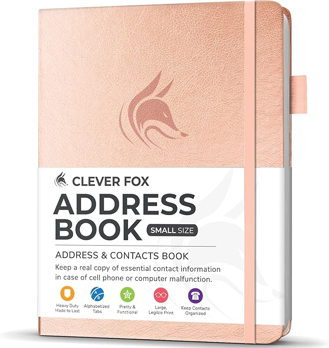 Clever Fox Address Book with alphabetic tabs by CleverFox