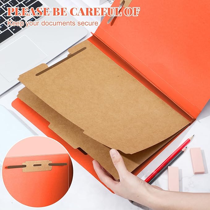 Skyygemm 60 Pcs Classification Folders Letter Size, 2 Divider Pressboard File - Image 4