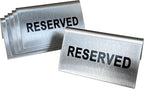 Reserved Table Signs Tent Table Sign Stainless Steel by Kaimex