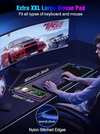 Mouse Pad with Magnetic Wireless Charging, Large Desk Pad Protector, RGB Black - Image 5