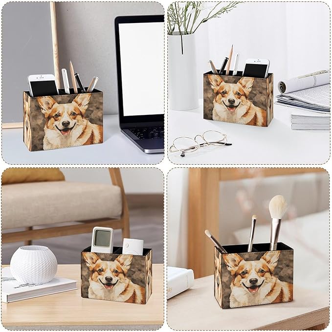 Famame Texture Corgi Dog Pencil Holder - Image 4