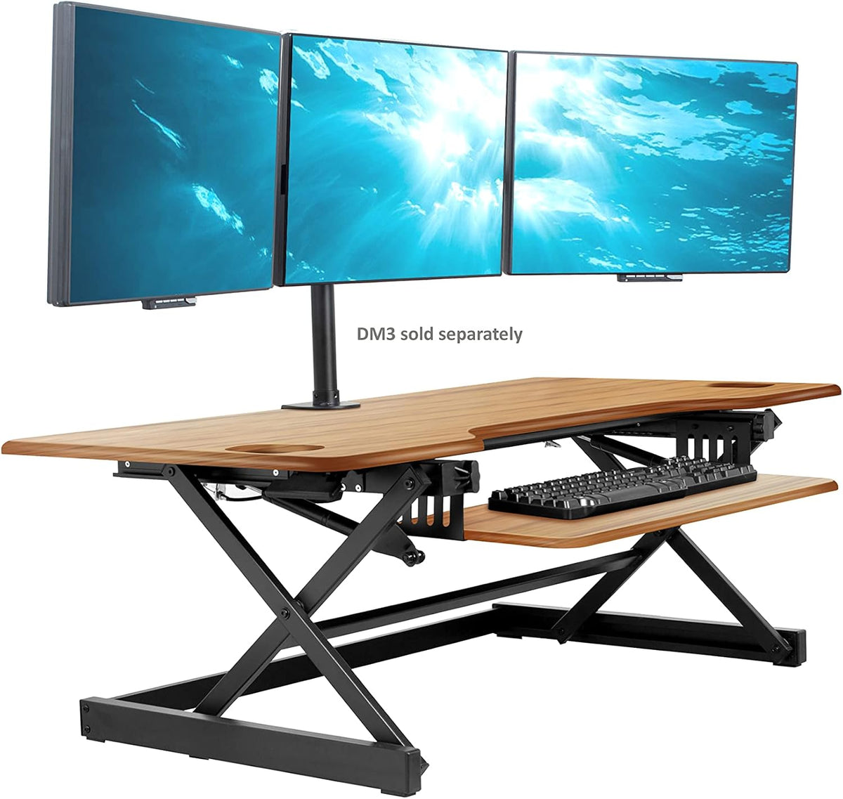 Rocelco 46" Large Height Adjustable Standing Desk Converter