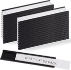 Realth C Channel Magnetic Label Holders 30 Pack 0.78" x 4" by Realth