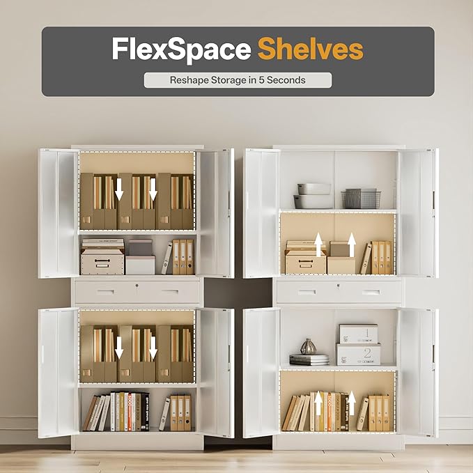 TaskStorz Metal Storage with 1 Drawer, Steel Storage File Cabinet - Image 6