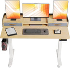 Claiks Standing Desk with Drawers, Stand Up Electric Standing Desk Adjustable by CLAIKS