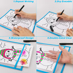Oleitodh 100 Packs Oversized Reusable Dry Erase Pocket Sleeves with 6 Rings, 20 Assorted Colors 10x14 Ticket Holders, Clear Plastic Sheet Protectors, Teacher School Classroom Supplies