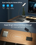 trond desk lamp, dimmable eye-caring table lamp, memory, close-up detail
