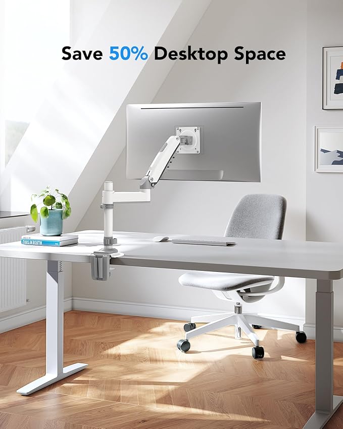 HUANUO Single Monitor Arm, Adjustable Desk Mount - Image 7
