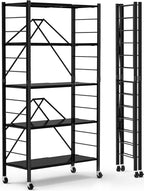 himix 5-tier foldable expandable storage shelves wheels kitchen, main product view