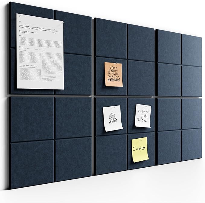 Bumusty Large Cork Board Alternative-36 x24 Felt Bulletin Board Tiles, by Bumusty