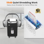 VidaTeco Paper Shredder for Home Office Heavy Duty - Image 5