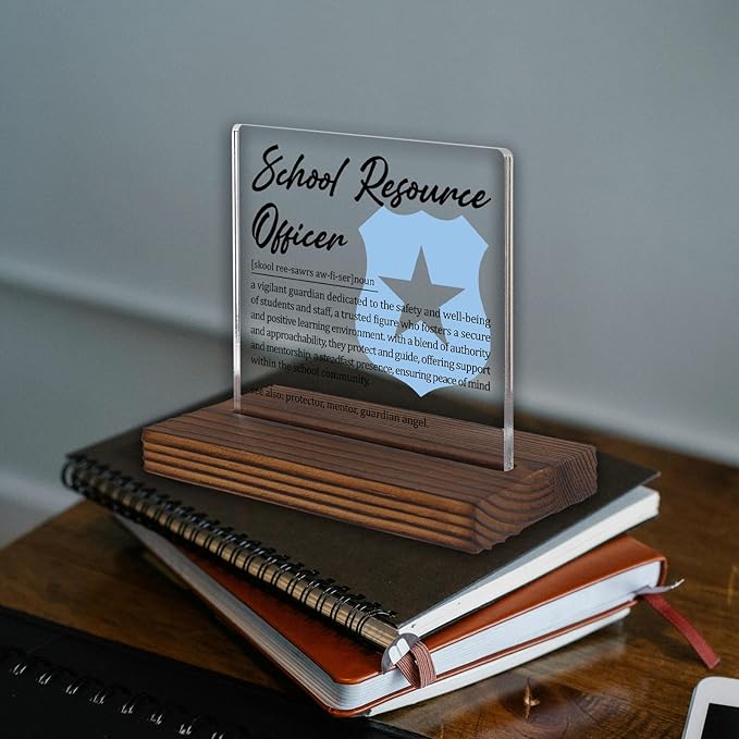 School Resource Officer Gifts, Thank You Appreciation Desk Sign - Image 2