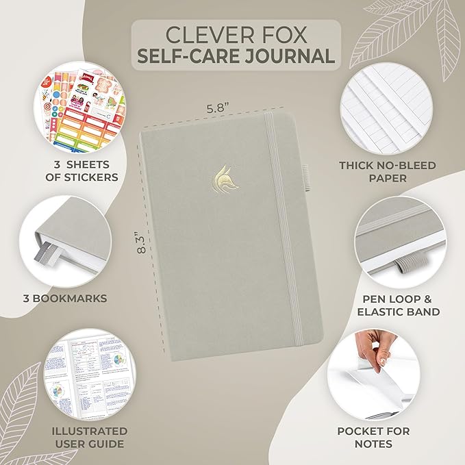 Clever Fox Self-Care Journal – Daily Reflection Notebook – Mental Health & - Image 5