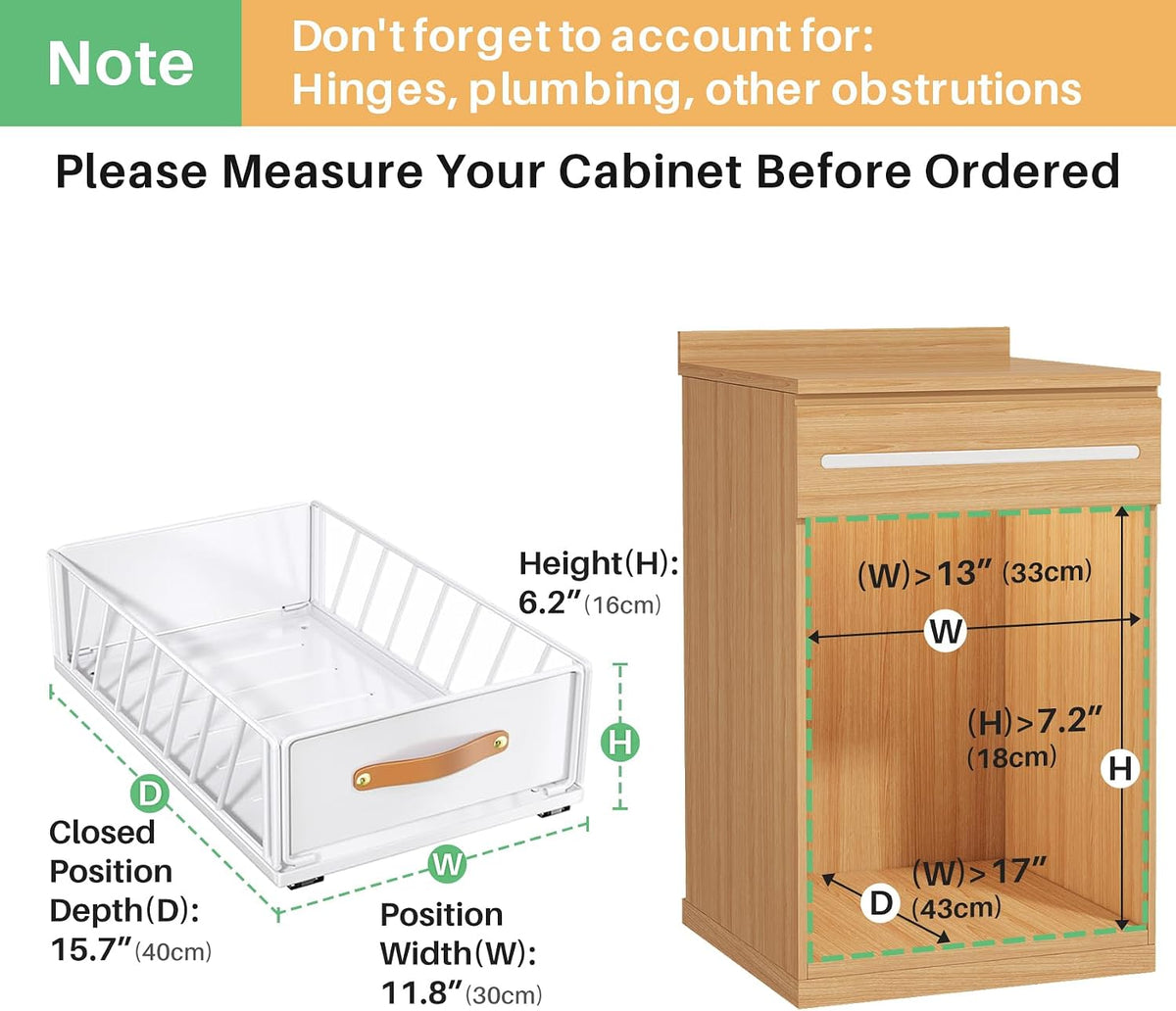 Pull out Cabinet Organizer,Heavy Duty Slide out Pantry Shelves Drawer Storage...