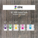 Brother Genuine CZ-1004 Continuous Length 1” (1.0”) 25 mm Wide x 16.4 ft. (5 m) Long Label Roll Featuring Zink Zero Ink Technology