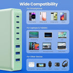 USB C Charger 300W USB C Charger Block 8-Ports GaN IV Fast Charging Station - Image 3