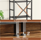 SUPERJARE Triple 4 Tier Bookshelf, Bookcase - Image 7
