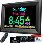 GOLOZA 7'' Digital Dementia Clock, Talking Clock