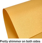 100 Sheets Gold Shimmer Cardstock 8.5 x 11 Metallic Paper, Goefun 80lb Card - Image 3