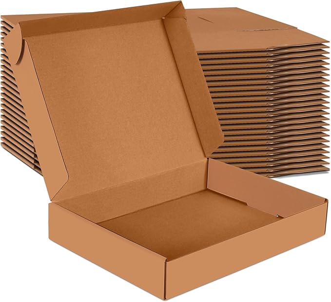 JOWLOT 12x9x2 inch Small Shipping Boxes Set of 25 by JOWLOT