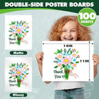 TUXIYA 100 Pack White Poster Board, 250GSM/92LB Heavy-Weight Blank Poster Board - Image 2