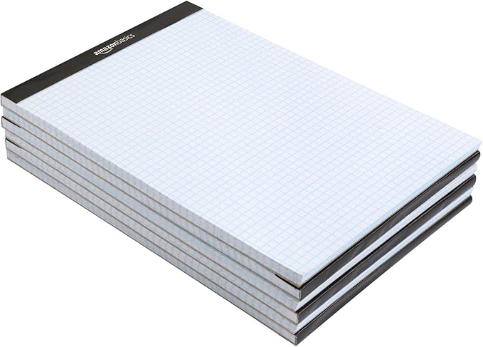 Amazon Basics Quad Ruled Graph Paper Pad, 600 Sheets, Letter Size 8.5 x 11 in - Image 3